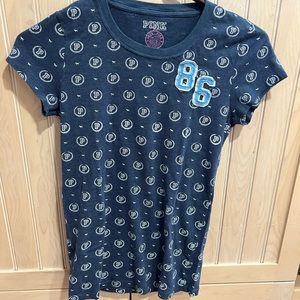 VS PINK navy short-sleeve tee